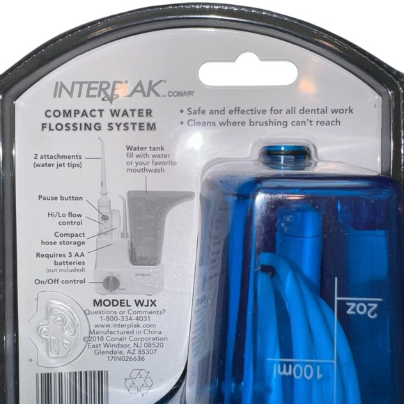 NIB InterPlak Conair Compact Water Flossing System Cordless Battery Operated - Picture 5 of 6